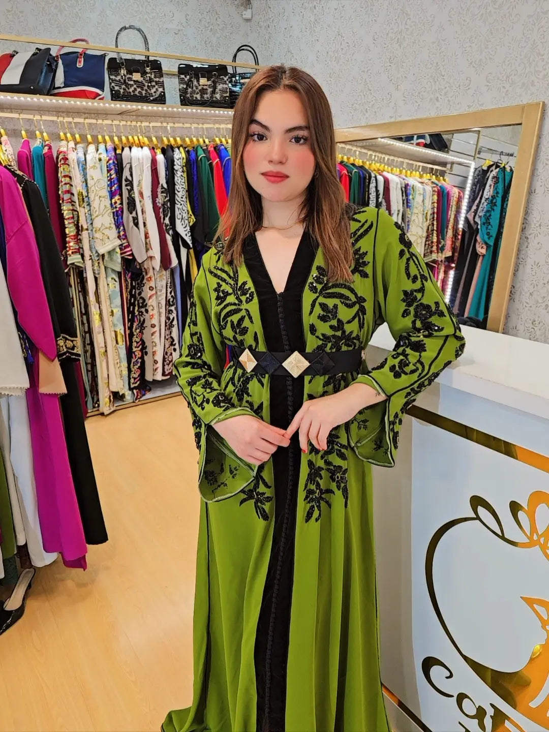 Caftan Radia ,ropa árabe islámica marroqui, , caftán Abaya,Vestido largo musulmán de fiesta Eid