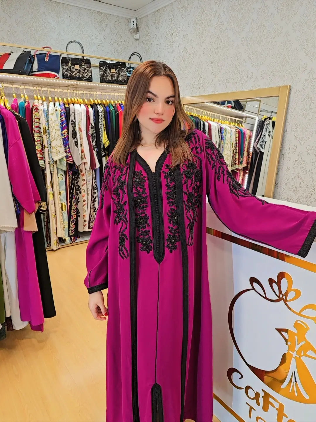 Caftan chadia kimono 2 piezas  ,ropa árabe islámica marroqui, , caftán Abaya,Vestido largo musulmán de fiesta Eid