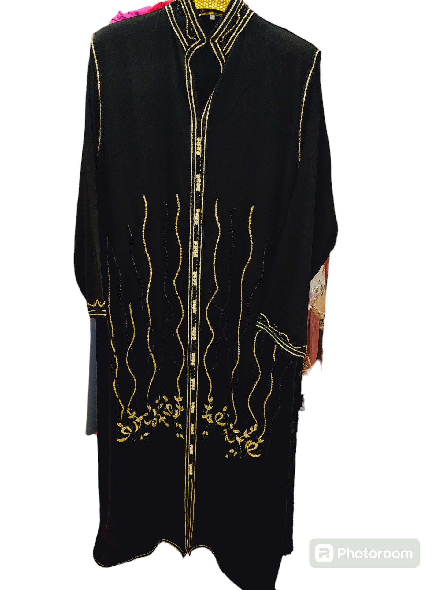 Kafyan Faiza , Caftan con perlas Jalabiya Middle Kaftan Women Eid Muslim Belt Dress