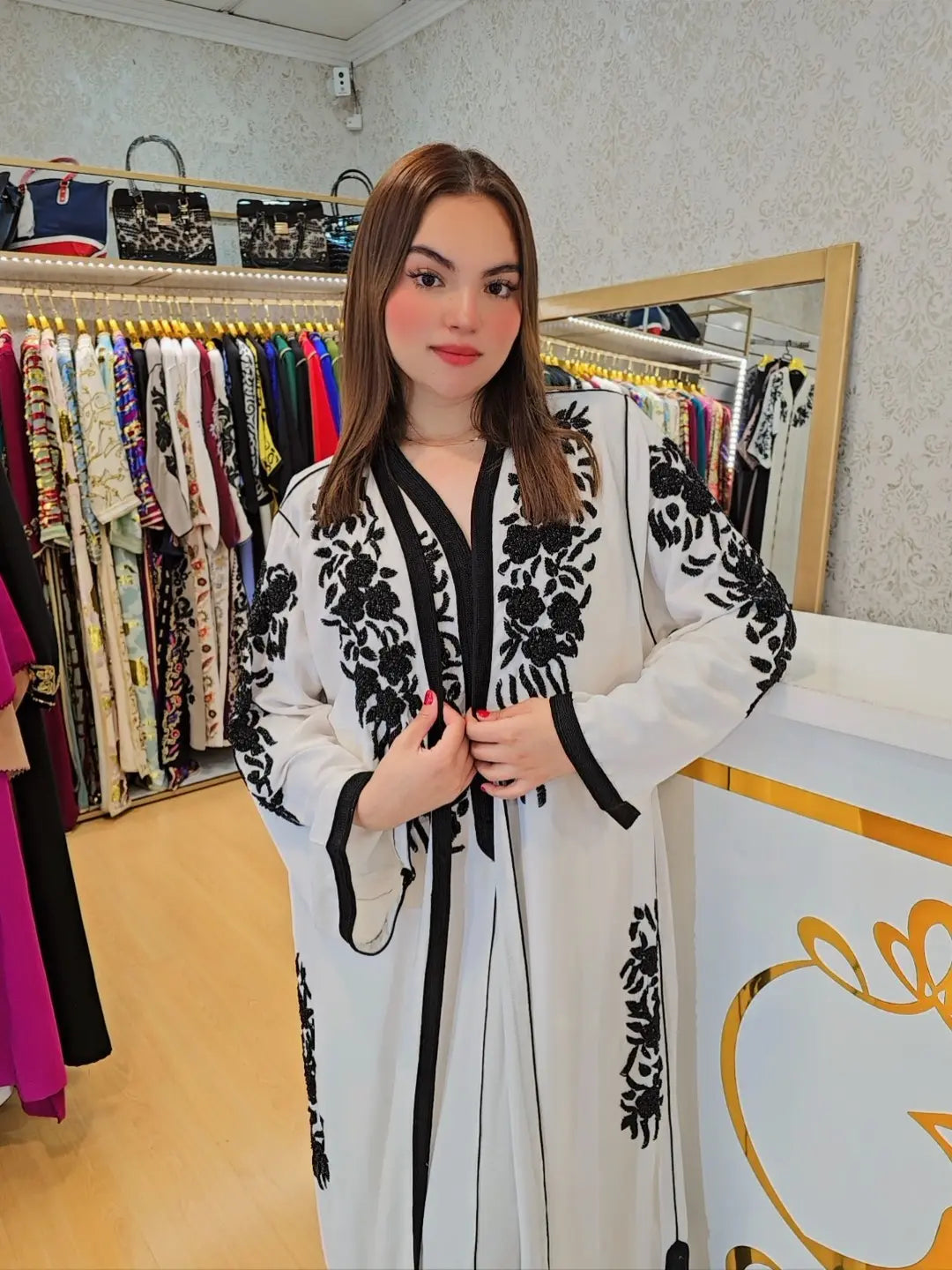 Caftan chadia kimono 2 piezas  ,ropa árabe islámica marroqui, , caftán Abaya,Vestido largo musulmán de fiesta Eid