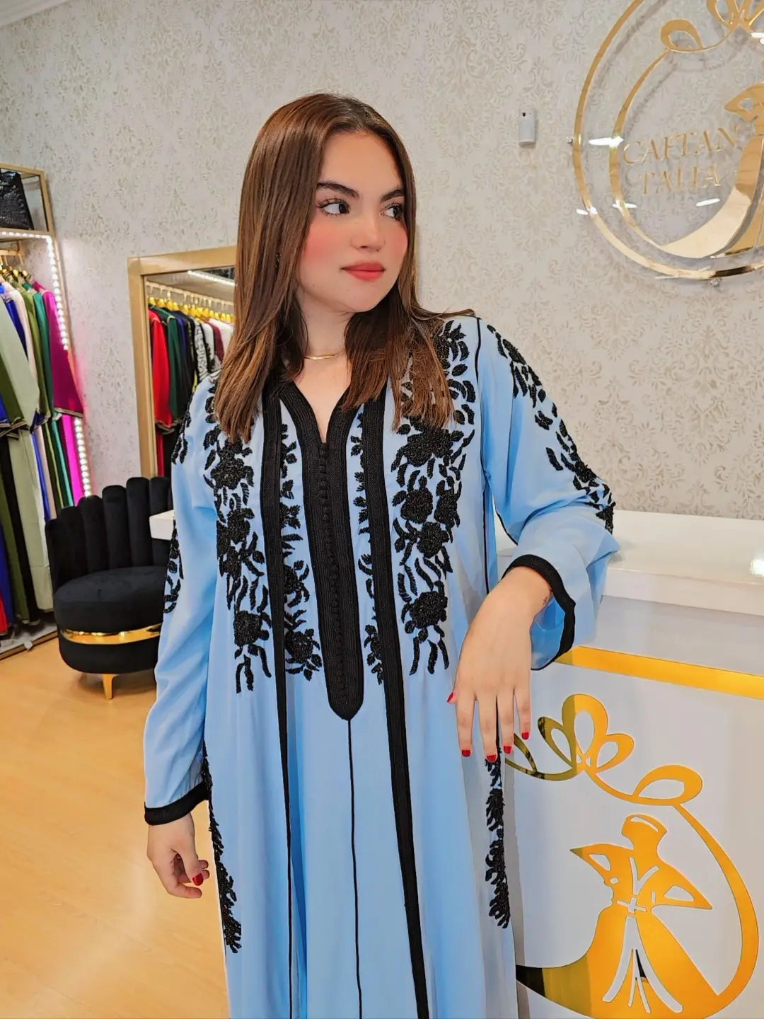 Caftan chadia kimono 2 piezas  ,ropa árabe islámica marroqui, , caftán Abaya,Vestido largo musulmán de fiesta Eid