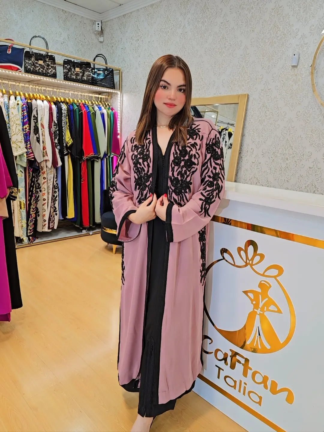 Caftan chadia kimono 2 piezas  ,ropa árabe islámica marroqui, , caftán Abaya,Vestido largo musulmán de fiesta Eid