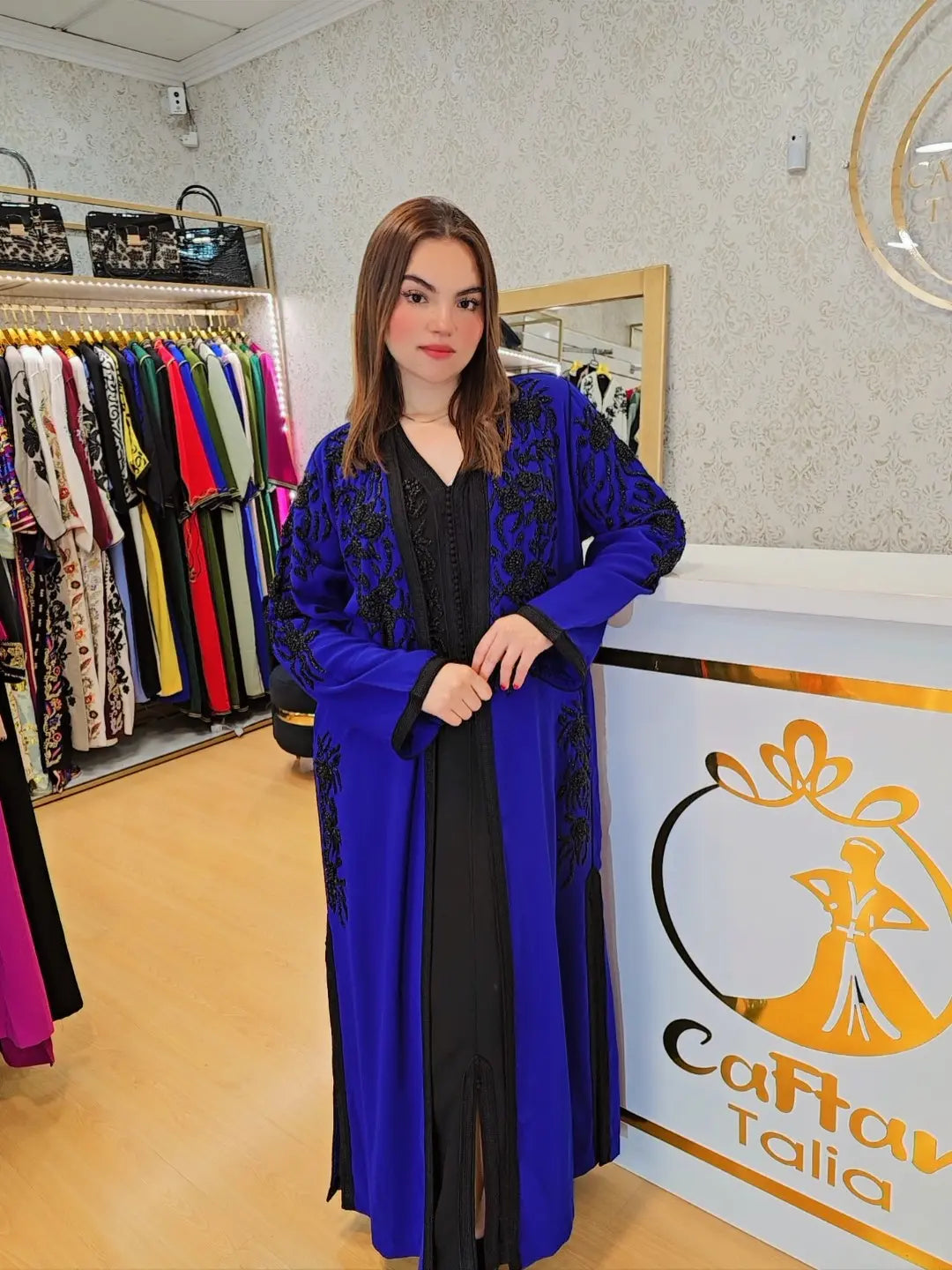 Caftan chadia kimono 2 piezas  ,ropa árabe islámica marroqui, , caftán Abaya,Vestido largo musulmán de fiesta Eid