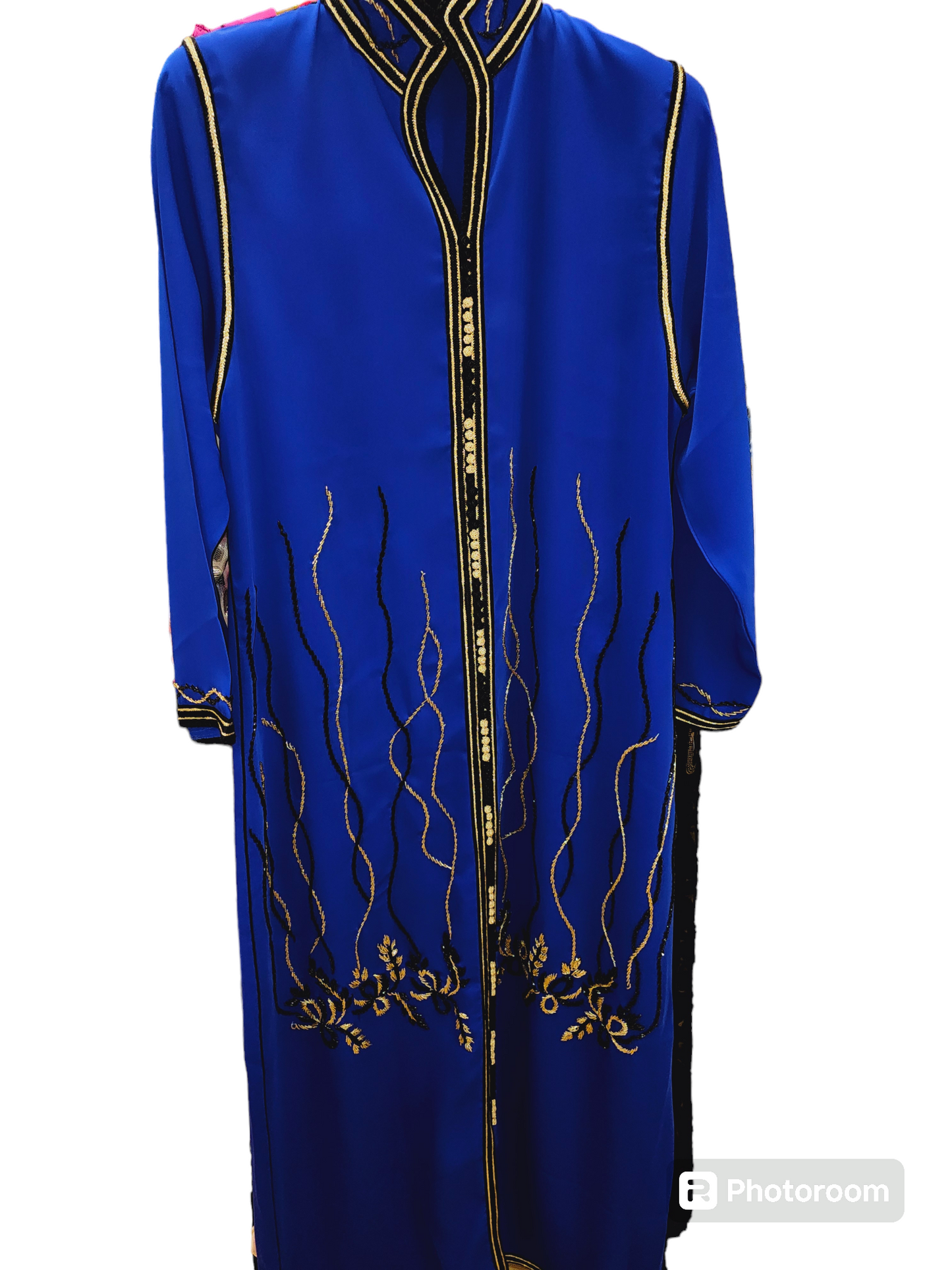 Kafyan Faiza , Caftan con perlas Jalabiya Middle Kaftan Women Eid Muslim Belt Dress