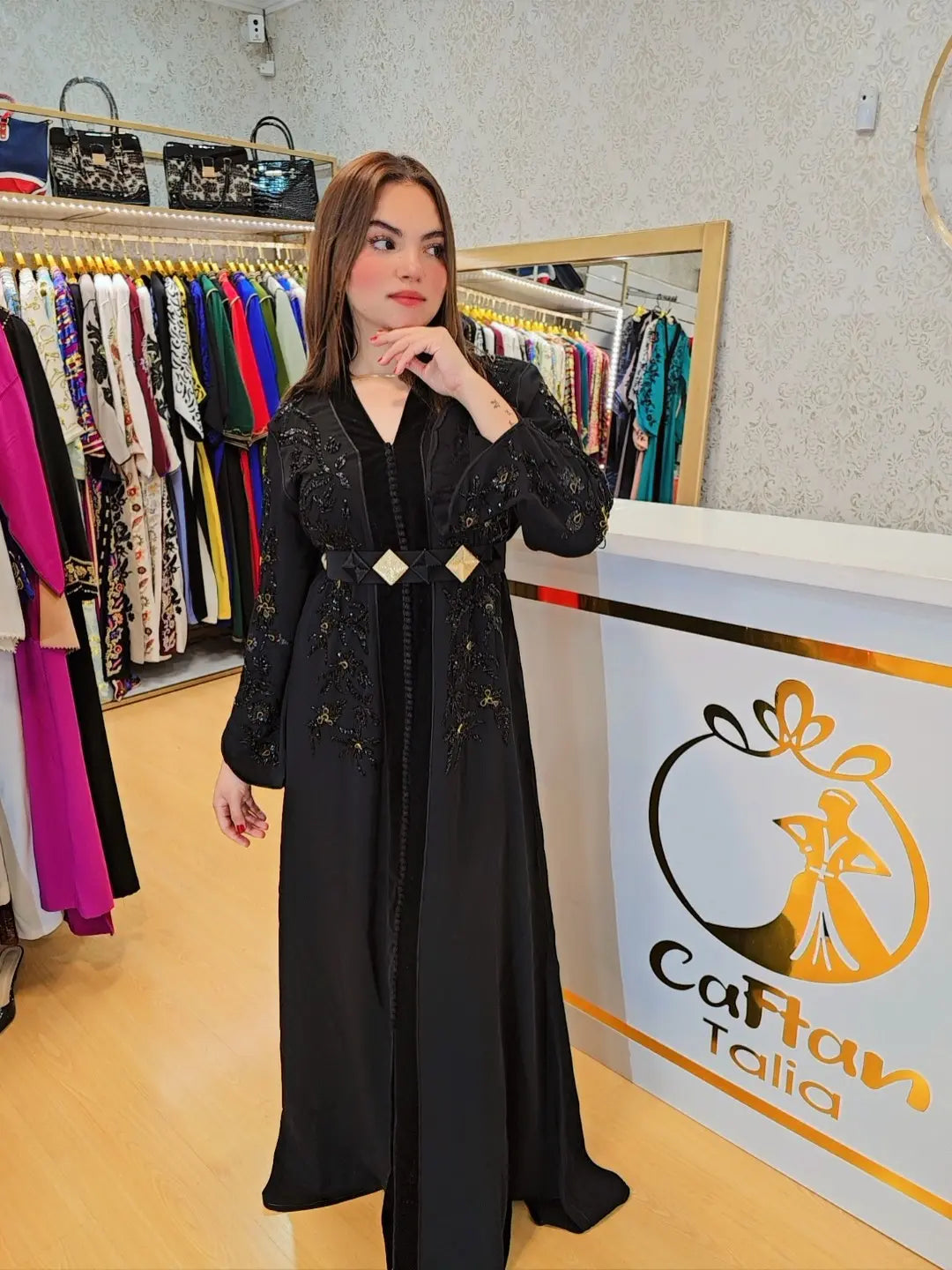 Caftan Radia ,ropa árabe islámica marroqui, , caftán Abaya,Vestido largo musulmán de fiesta Eid