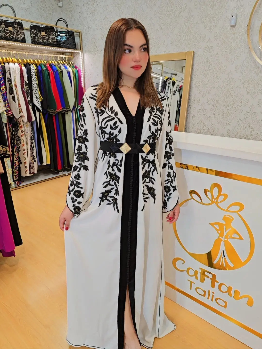 Caftan Radia ,ropa árabe islámica marroqui, , caftán Abaya,Vestido largo musulmán de fiesta Eid